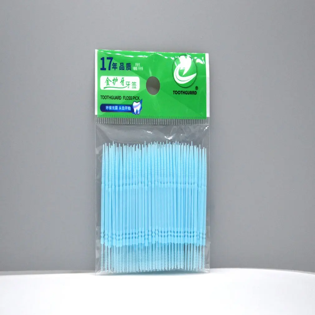 

Disposable Double Head Plastic Tooth Floss Hygiene Dental Floss Interdental Toothpick Healthy for Teeth Cleaning Oral Care