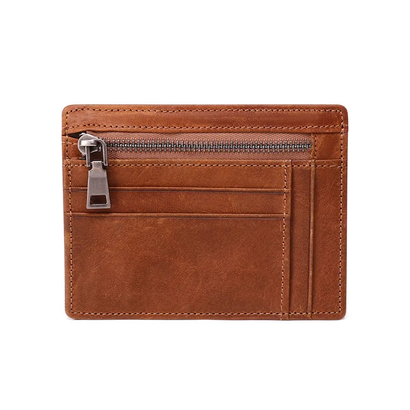 Slim RFID Blocking Leather Wallet Credit ID Card Holder Purse Money Case for Men Women Fashion Bag MRF33