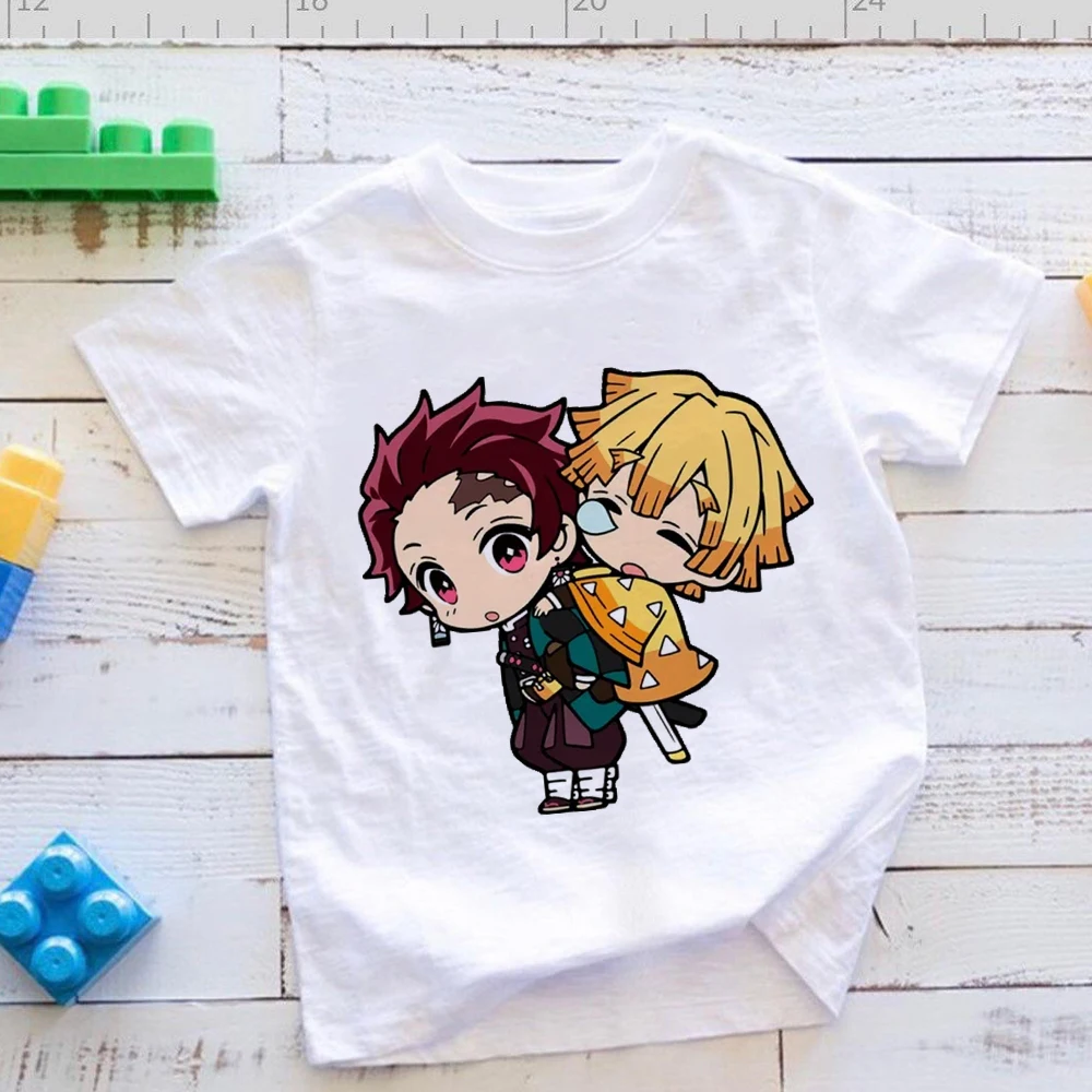 Demon Slayer Anime 2022 T-shirt Cute Kamado Nezuko Print Toddler Girl Clothes Fashion Harajuku Kids Tops Tee Shirt Enfant Fille t shirt the child