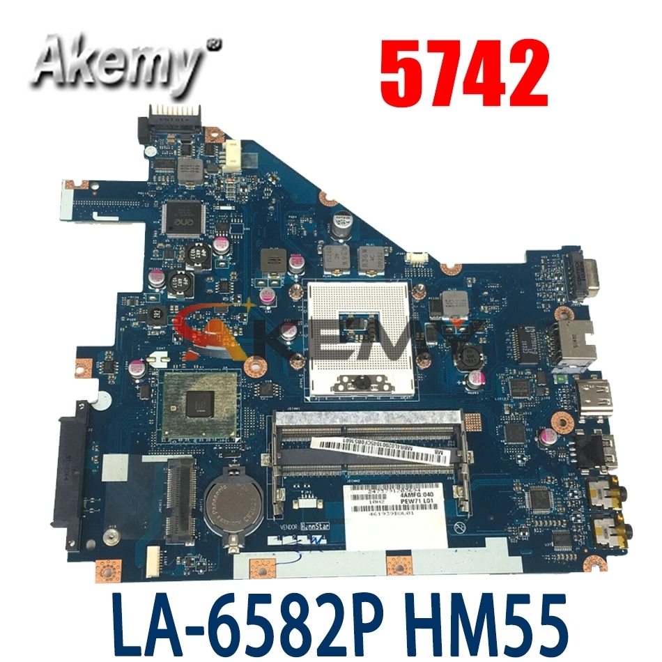 Akemy PEW71 LA-6582P MBR4L02001 MB.R4L02.001 материнская плата для ноутбука Acer aspire 5742 Материнская