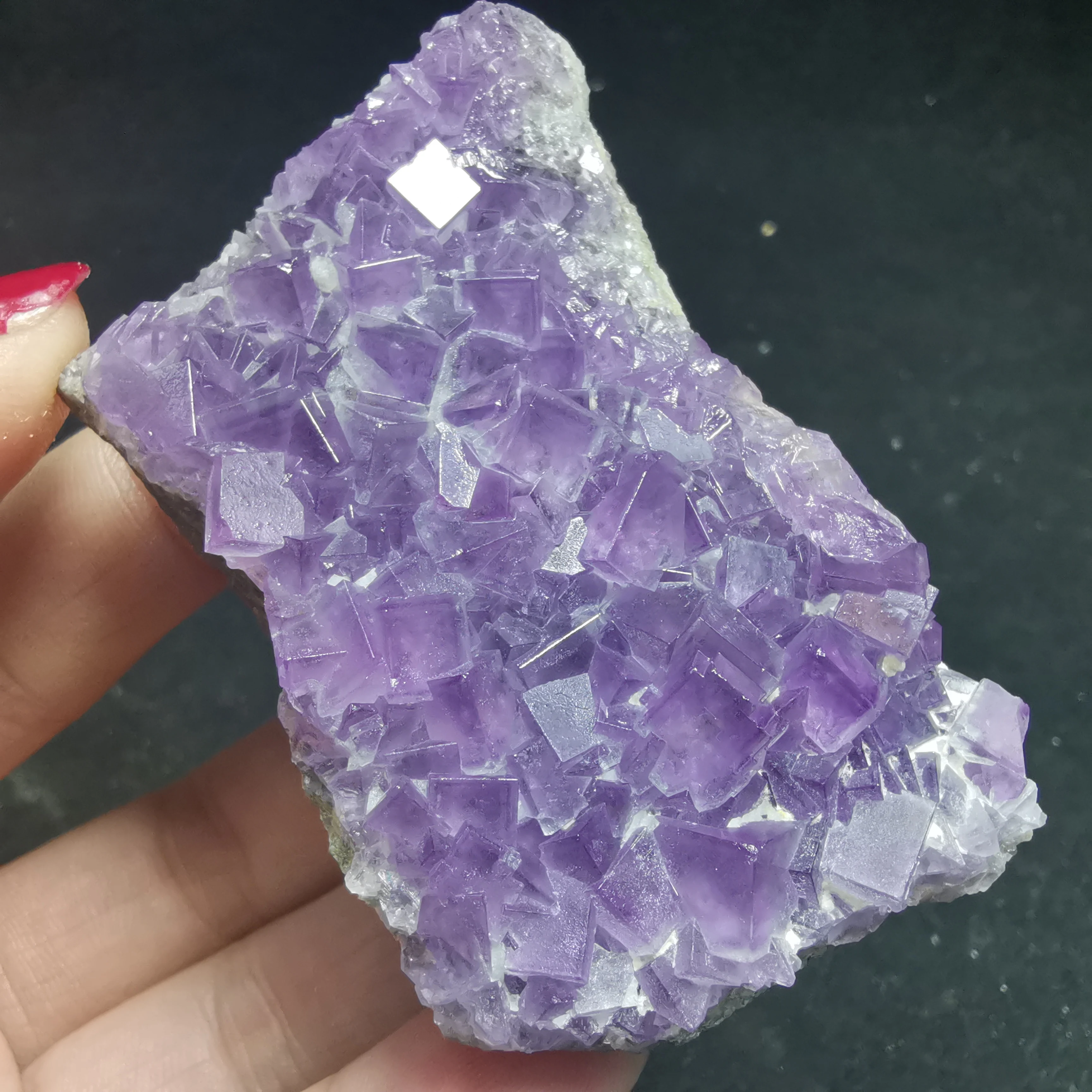 

78gRare purple fluorite cluster mineral specimen HEALING CRYSTAL QUARTZ GEM