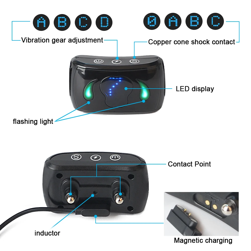 Dog Anti Bark Collar Waterproof With Beeps And Vibration Electric Shock Anti Barking No Bark Training Collar Chargeable-1