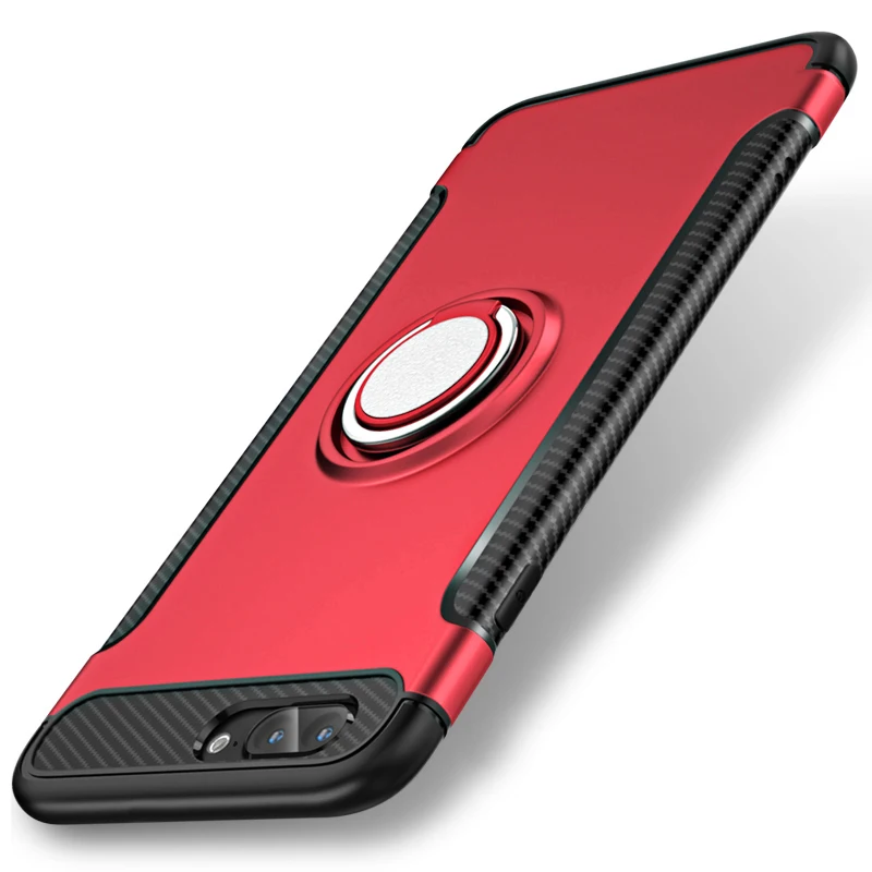 Высокое качество магнитный автомобильный держатель чехол для iPhone X 7/8 Plus чехол 360 Вращающийся на палец чехол для телефона с кольцом N