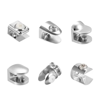

uxcell 10pcs Glass Shelf Brackets Zinc Alloy Adjustable Glass Clamp Clip Holder for 5-8/6-9/8-10/10-12mm Thick