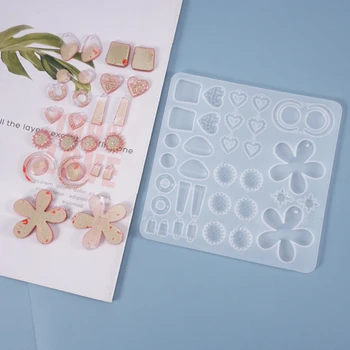 

Earrings Danglers Casting Silicone Mould DIY Crafts Jewelry Ear Pendants Making Tool Crystal Epoxy Resin Mold