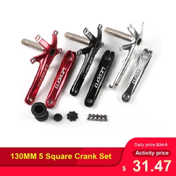 

130MM 5 Square Crank Set Bottom Brackets Bike Cycling Bicycle 170MM Crank Foling Bike Fix Gear Crankset Bike Crank Arm Set BCD