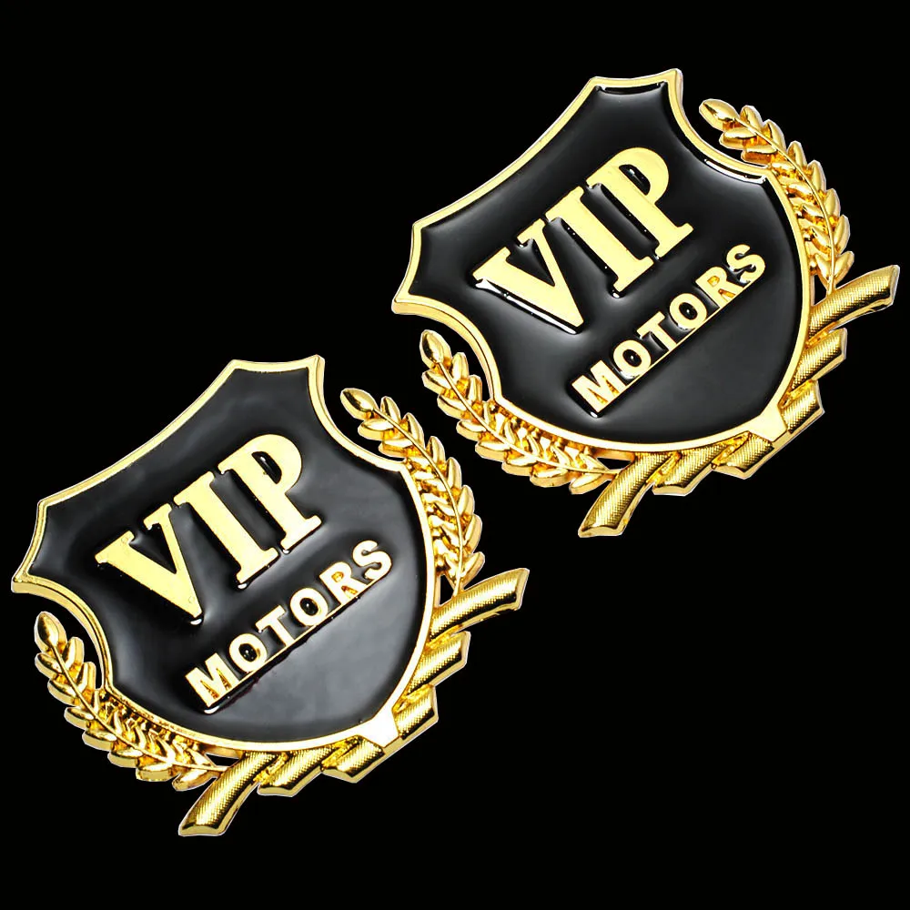 2 шт 3D Металл VIP Motors логотип автомобиля эмблема значок наклейка Mortorcycle декоративный Стайлинг автомобиля