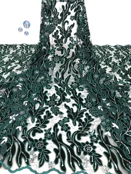 

Latest African Lace Fabric 2018 High Quality Lace Material French Tulle Lace Fabric Nigerian Lace For Wedding Dress