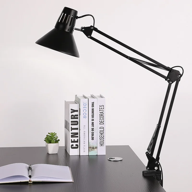 

American-Style Iron Art Eye Protection Desk Tattoo Embroidered LED Dormitory Learning Bedroom Bedside Anchor Anti-Blueray Lamp