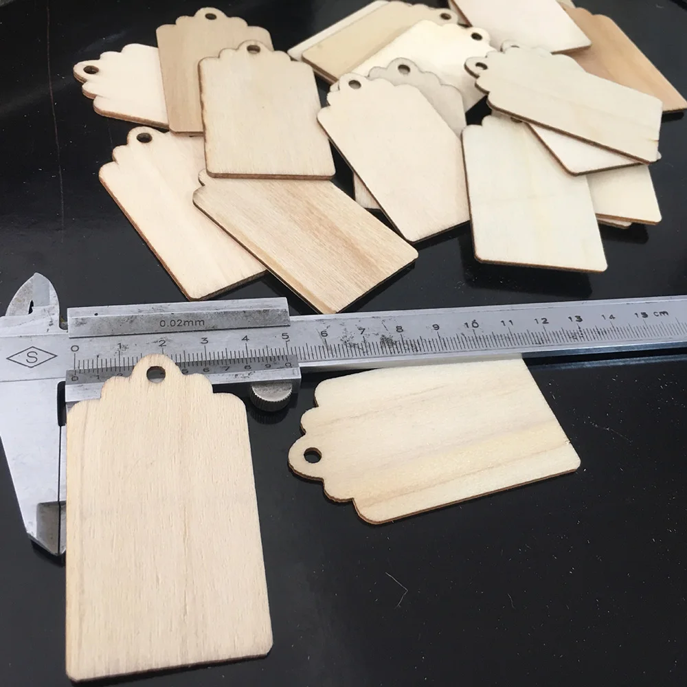 

Wooden Gift Tags Jar Label Attendance Christmas Card Wood Craft Handcraft Supply