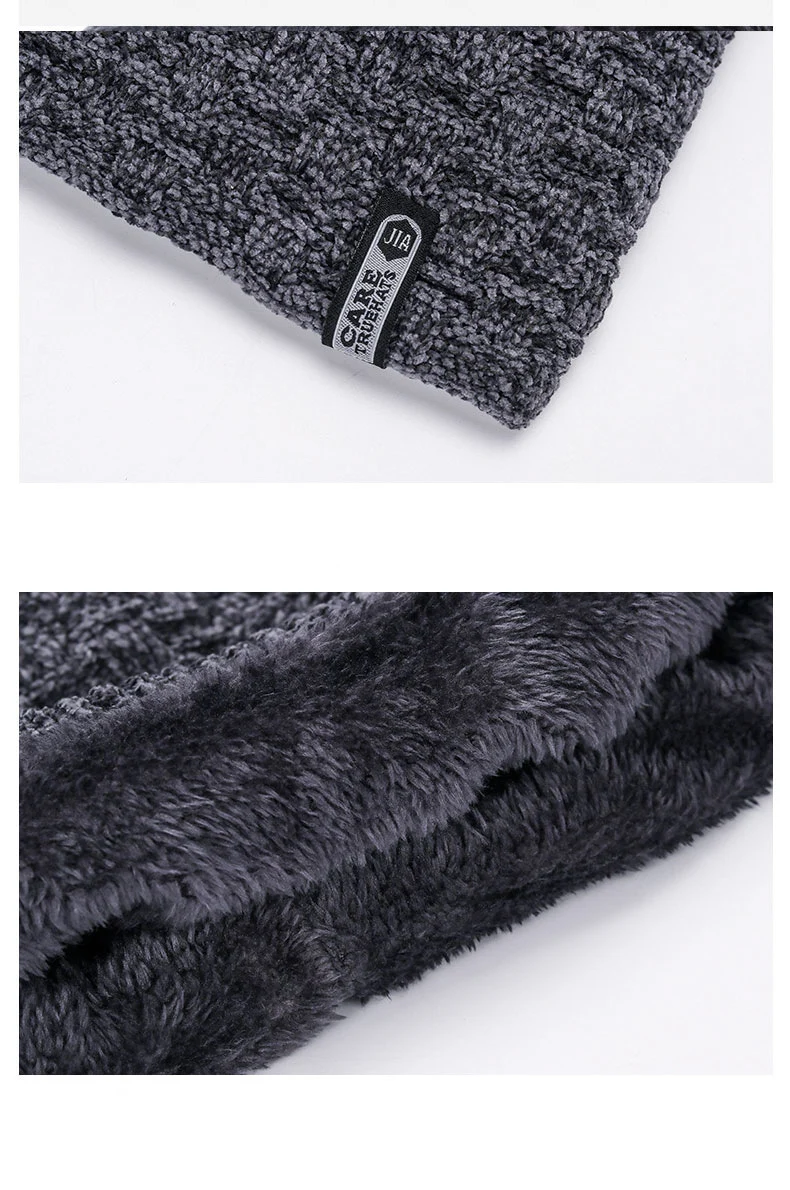 Зимняя вязанная теплая шапка Skullies, шапки бини, шапка, мужская шапка Gorro, зимние шапки для мужчин, капот homme hiver, уличная Толстая шапка