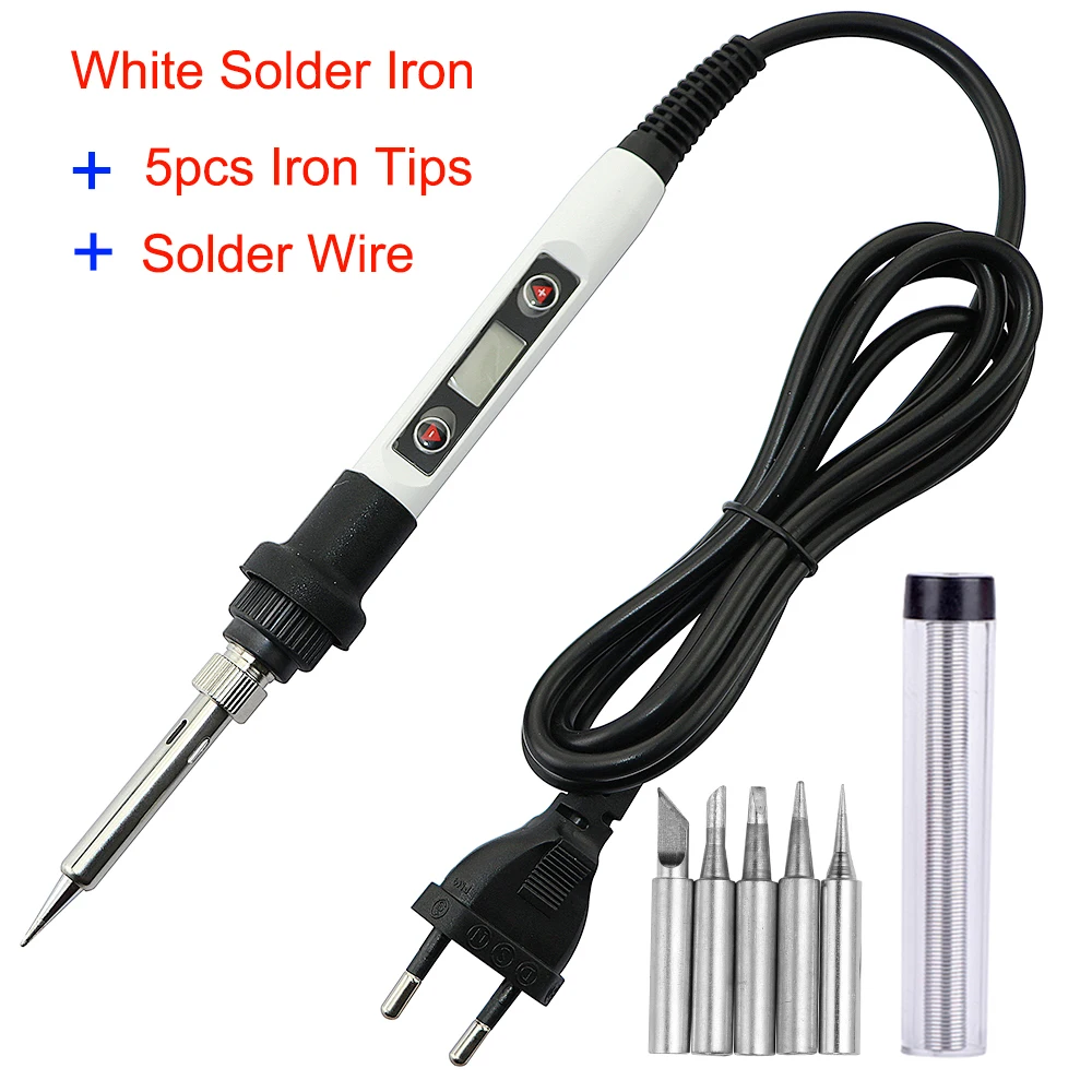 electric soldering iron 80W Electric Soldering iron LCD Digital Display Adjustable Temperature 110V / 220V Rework Welding Solder Tools electronics soldering kit