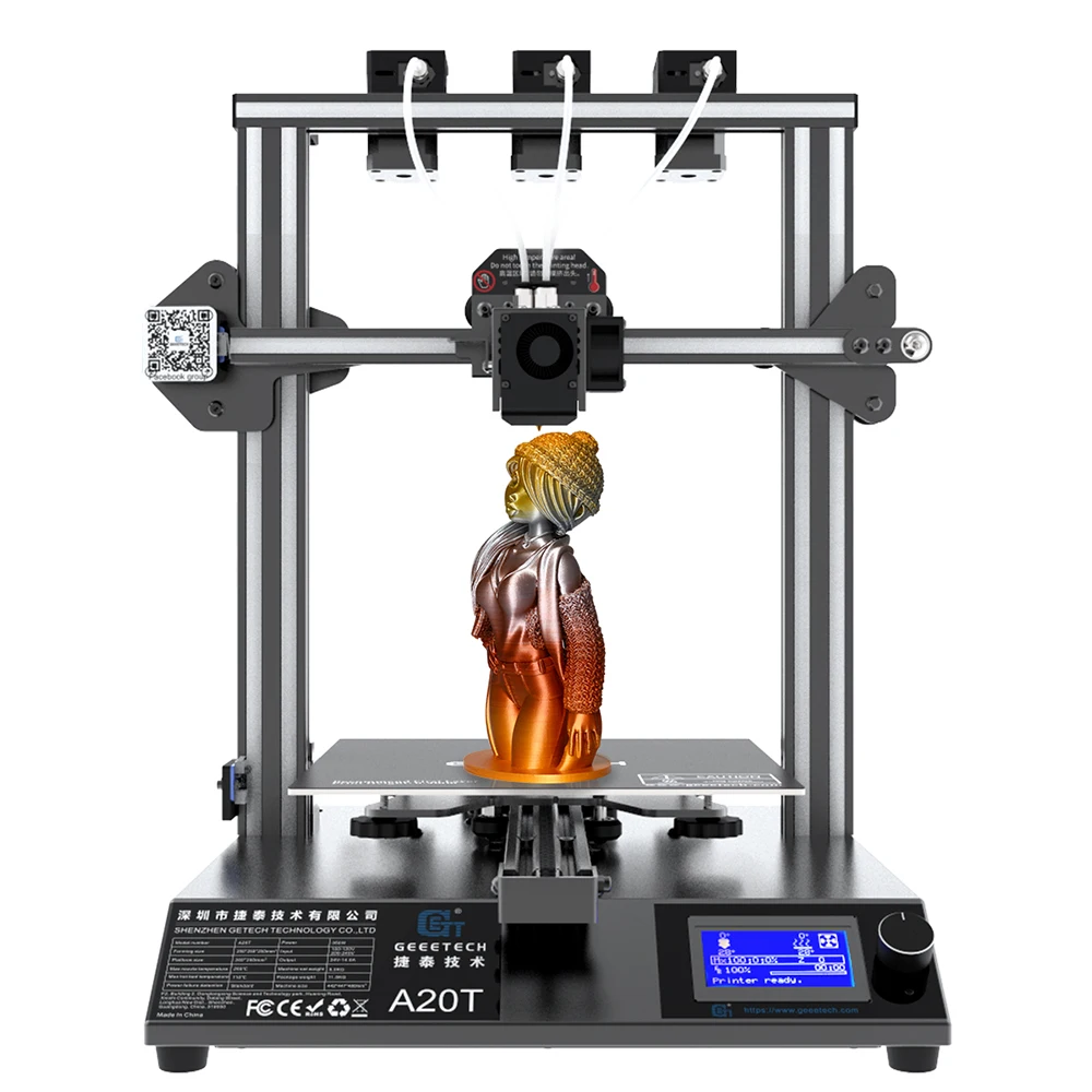 GEEETECH A20M/ A20T 3D Printer Mix-color Upgrade GT2560 V4.0/4.1B Controlboard Open Source 220x220x250mm LCD2004 FDM CE