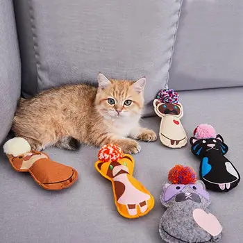 

Cats Playing Chewing Teeth Cleaning Toys Cat Catnip Toys Interactive Plush Toy Scratch Pet Catnip Teeth Grinding Chew Toys