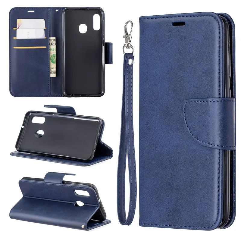 

2019 Leather Case Wallet Cover on For Samsung Galaxy A20E A70 A40 A50 A30 A10 A20 S A10e A60 A50S A30S A20S A10S Flip Book Case