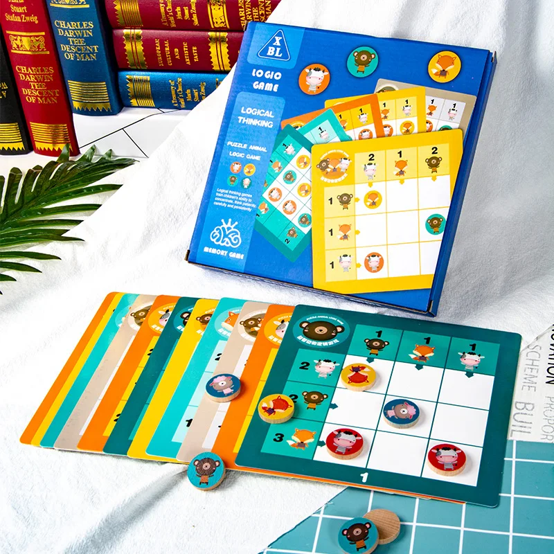 Животные логическая игра(Sudoku) Детские развивающие настольные игрушки настольная игра родитель и ребенок