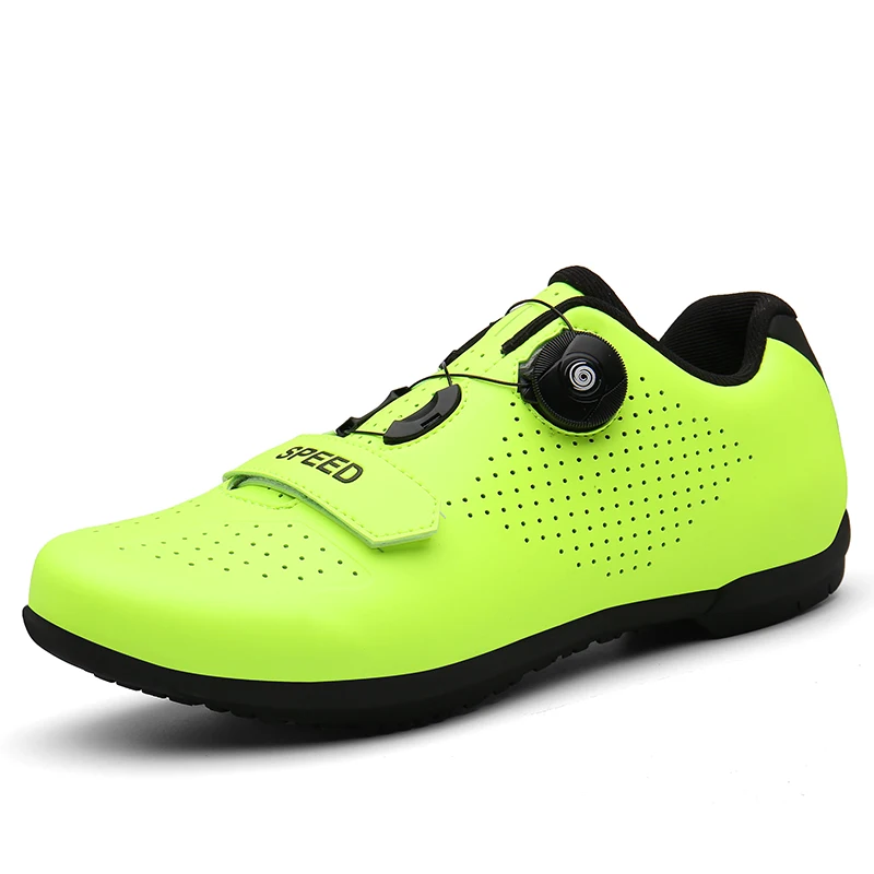 Мужская дышащая профессиональная самофиксирующаяся велосипедная обувь, обувь для шоссейного велосипеда, Ультралегкие спортивные гоночные кроссовки, Zapatos Ciclismo - Цвет: green