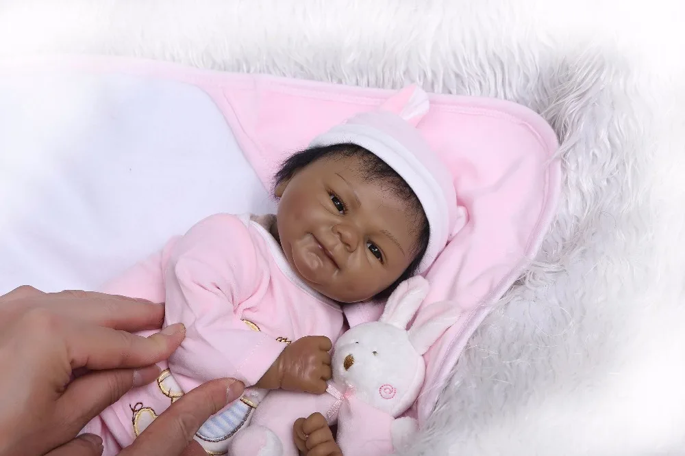 NPK реалистичные boneca reborn Мягкие силиконовые реалистичные куклы reborn baby Черный bebe горячие игрушки Рождественский подарок для девочек