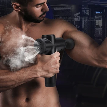 

Massage Gun Deep Muscle Vibration Relief Pain Relax Fitness Equipment Noise Reduction Design Mini 7 Massage Heads Massager