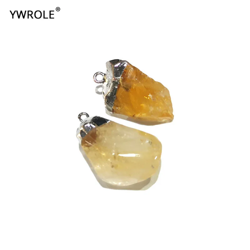 Wholesale Natural irregular Citrines Quartz Crystal Point Stone Pendant For Jewelry Making DIY Necklace Bracelet Earring Charms | Украшения
