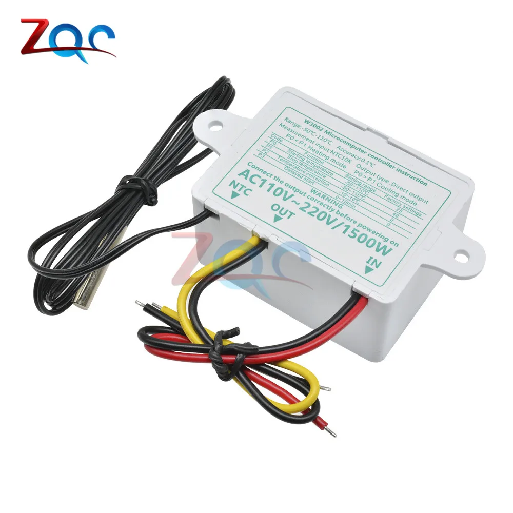 AC 110 V-220 V AC/DC 12V 24V Светодиодный Цифровой температурный контроллер Термостат Термометр датчик измеритель нагревательные охладительные инкубатор холодильник