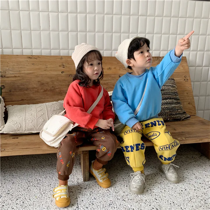 New Arrival Girls Boys Thicken T Shirt Autumn Winter Baby Girls Sweatshirt Kids Clothes 1-7 Years