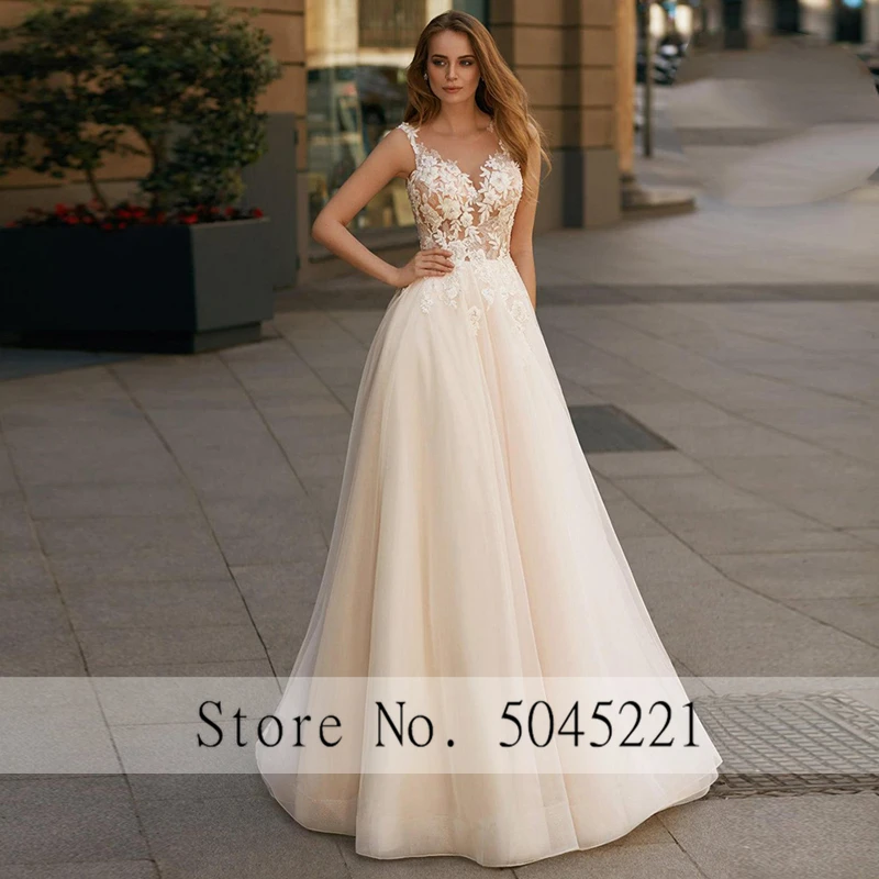 Verngo-A-Line-Wedding-Dress-Sleeveless-Flowers-Bride-Dress-Appliques-Lace-Backless-Wedding-Gowns-Elegant-Robe