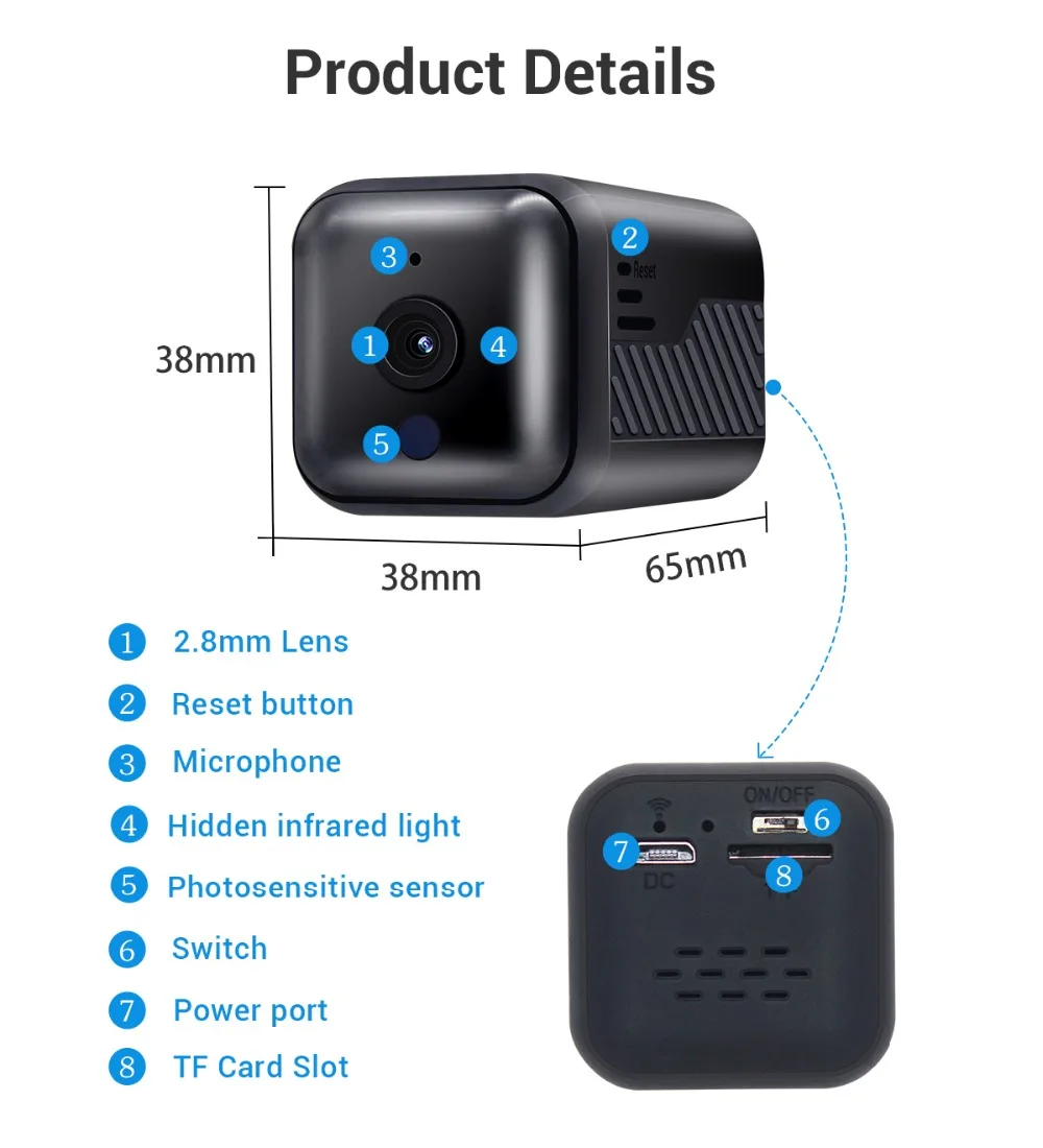 ESCAM G16 2MP 1080P встроенный аккумулятор wifi ip-камера с точкой доступа AP CCTV камера