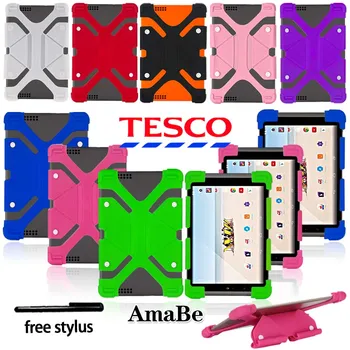 

Shockproof SoftTablet Case Silicone Stand Cover Case for TESCO Hudl 2/7 / Windows Connect 8/10 Tablet+ Stylus Protective Shell