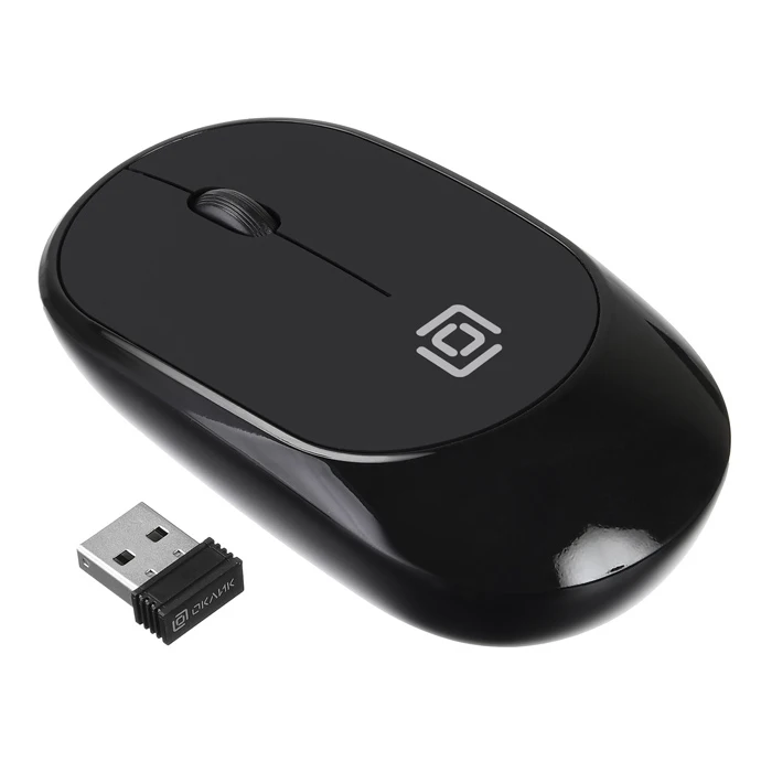 Мышь Oklick 535MW черный/черный оптическая(1000dpi) беспроводная USB(2but