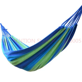 

Hammock Outdoor Hammock Garden Sports Home Travel Camping Swing Canvas Stripe Hang Bed Hammock Red, Blue 280 x 80cm 2pcs