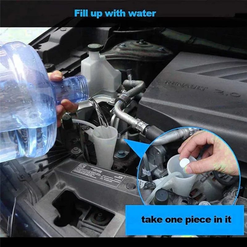 

10 Pcs Multifunction Car Cleaner Compact Glass Washer Detergent Effervescent Tablets Car Cleaning Car Accessories