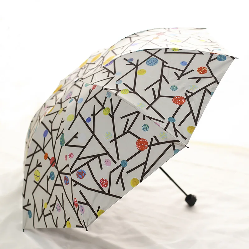 

Creative Branch Leaf Hipster All-Weather Umbrella Dual Purpose Vinyl College Style Sun-resistant Parasol Customizable Company Ac