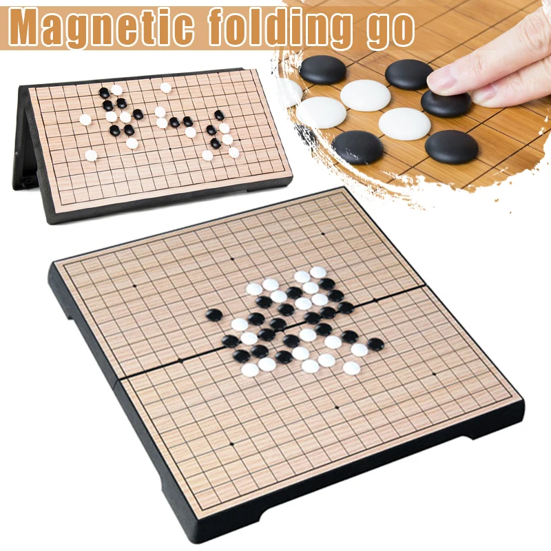 

Chinese Old Board Game Checker Folding Table Magnetic Go Chess Set Portable Gift BJStore
