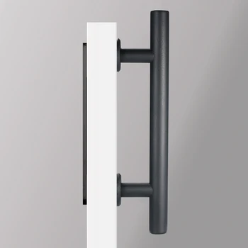 

Heavy Duty Pull and Flush Door Handle Hardware Set Simple High-grade Carbon Steel Cabinet Handle Barn Door Handle