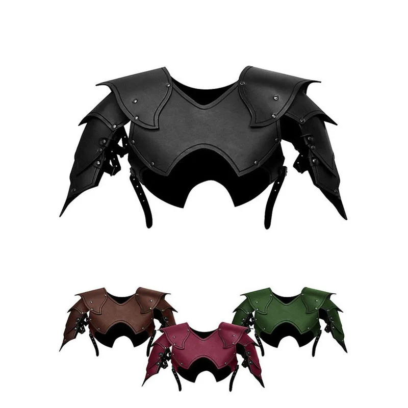 中世エルフlarp衣装鎧エルフ胸キュイラスパンク革胸当てローマfencer剣闘士ショルダーpauldrons男性のための Costume Props Aliexpress