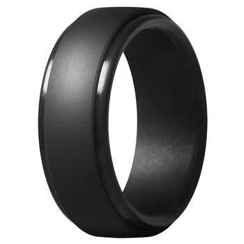 

8Mm ular Camouflage Silver Black Men Silicone Cool Rings Women Rubber Wedding Ring Environmental Sports Ring