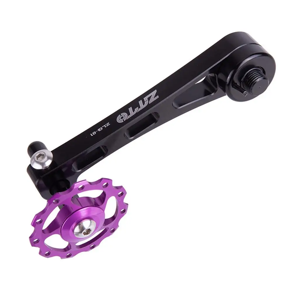 90x50 мм алюминиевый сплав Велоспорт односкоростной натяжитель цепи MTB велосипедные цепи Замена предотвратить падение цепи - Цвет: Purple