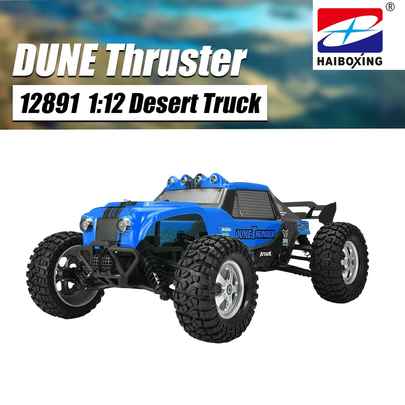 Синий HBX 12891 DUNE Thruster 1:12 2,4G 4WD Drift пустынный грузовик внедорожник 35 км/ч высокая скорость гоночный альпинист RC автомобиль игрушка для детей - Цвет: Синий