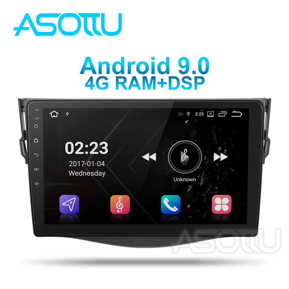 Автомобильный DVD плеер Asottu TO601 android 9 0 PX6 для toyota rav4 2007 2008 2009 2010 2011 радио gps