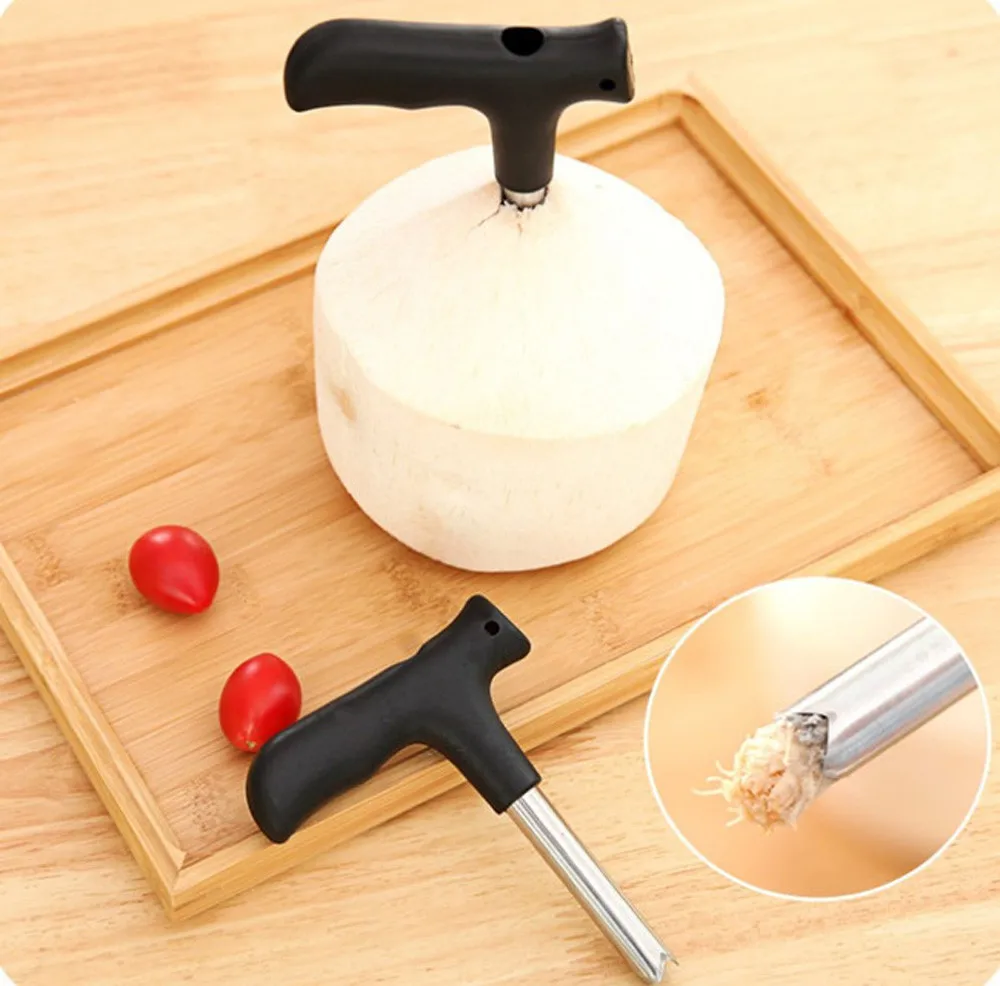 Coconut Opener Fruit Drill Hole Stainless Steel Kitchen Utensils Tools Gadgets 