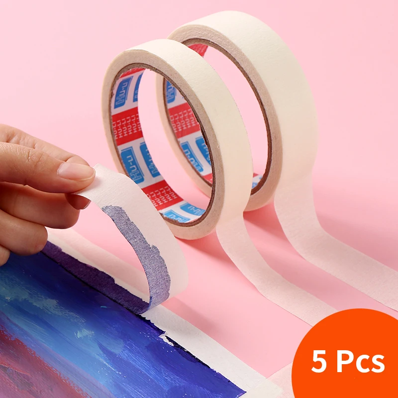 

Watercolor Paitning Masking Tape 1.5/1.8/2.4cm*14m Single Side Tape Adhesive Crepe Paper for Sketch Painting Drawing Decoration