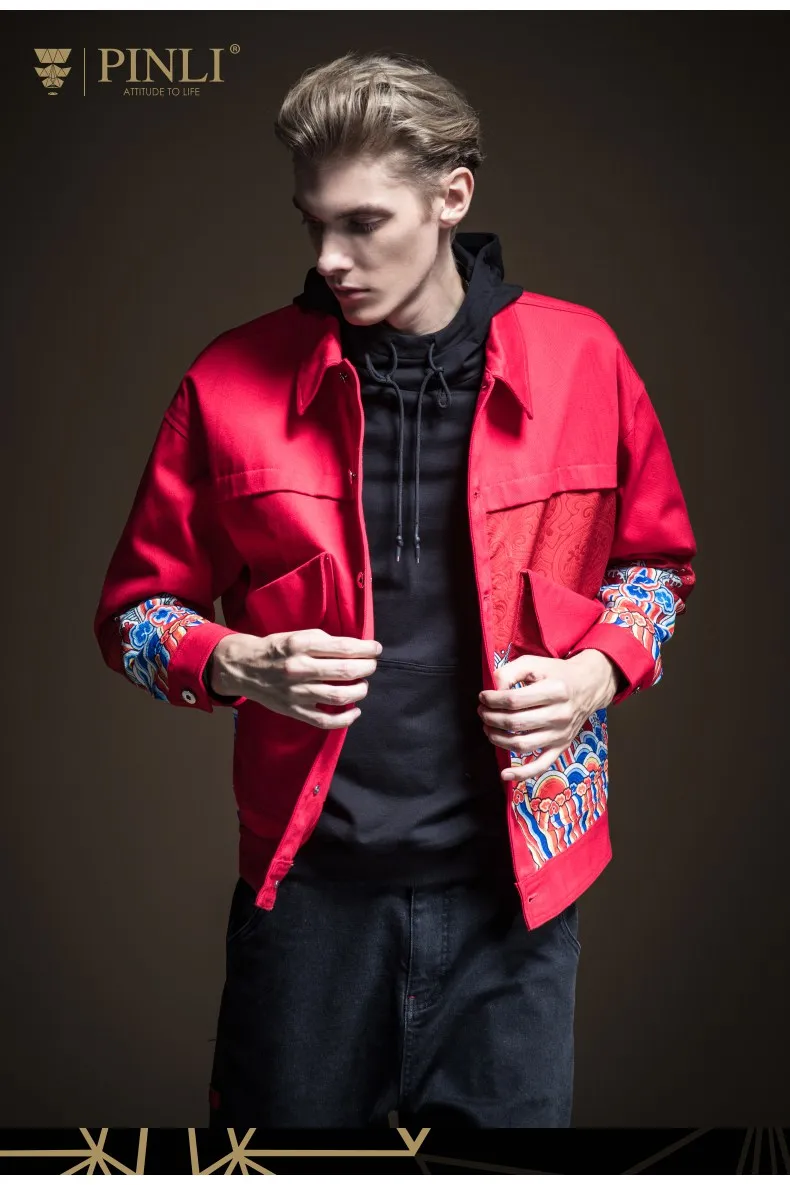 Jaqueta Masculino Real Pinli продукт, сделанный осенью, новая мужская куртка для досуга, ингредиент печати B193404350
