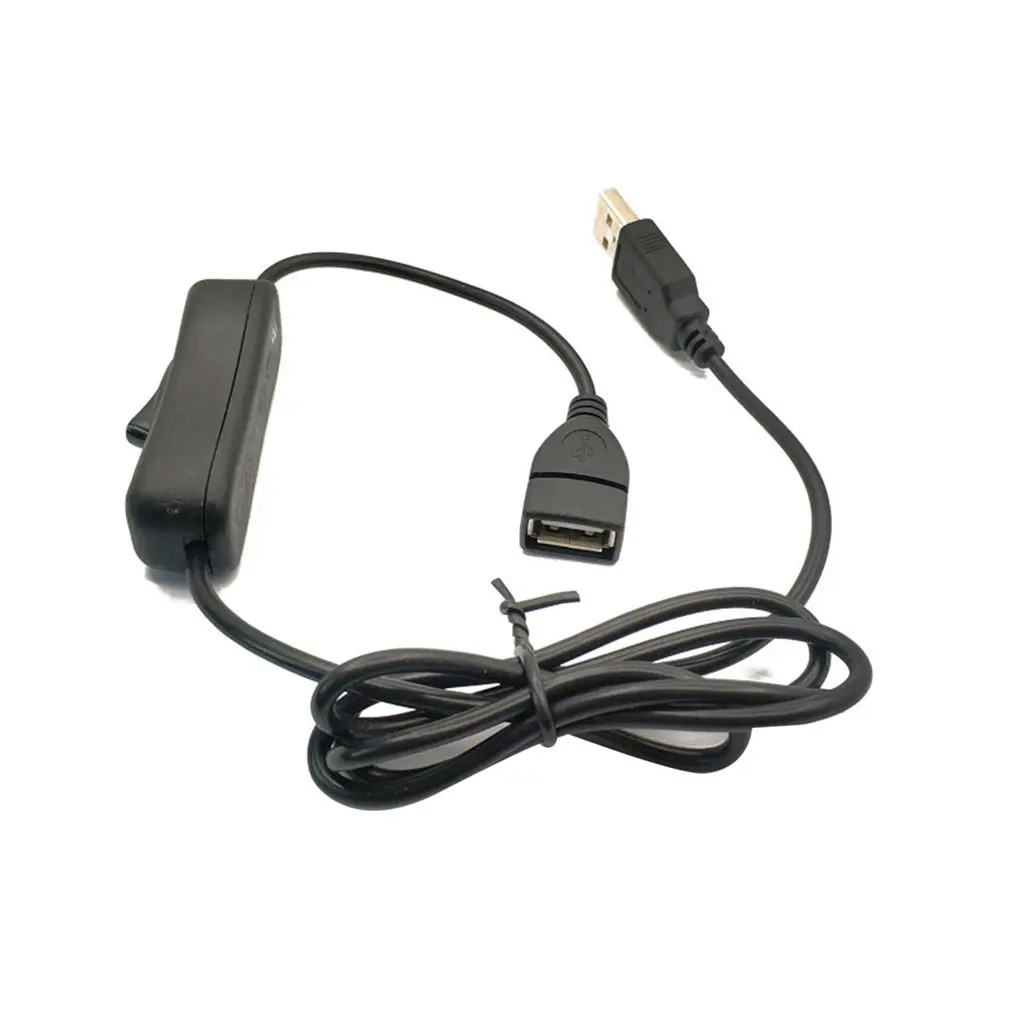 USB мужчина к женскому удлинитель с выключателем 1 м Мощность линия 4-х ядерный 28AWG чистый Медный провод Поддержка U диск передачи данных