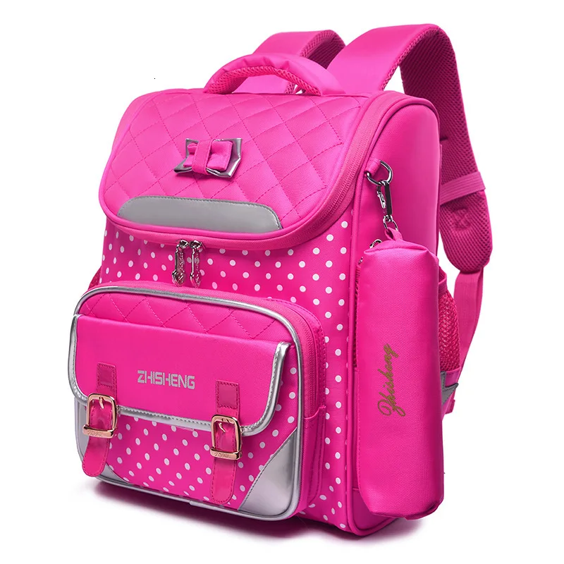 Mochilas Школьные сумки, детские школьные сумки для девочек, ортопедический рюкзак, Детская сумка для книг, школьные сумки для девочек, ранец - Цвет: small rose red
