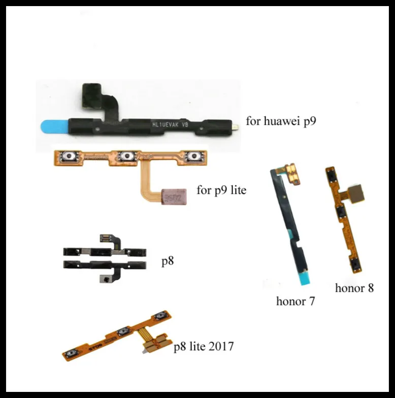 

10/pcs Brand new For Huawei P8 P9 P9 Lite/G9 Honor 7 honor 8 Power On Off Volume Up Down Button Key Flex Cable