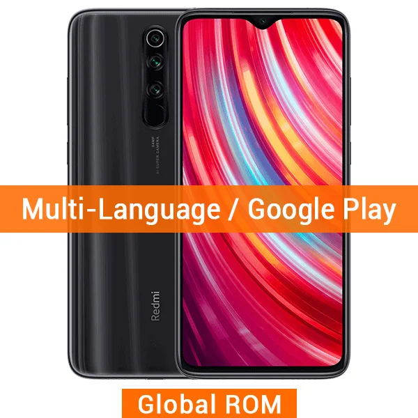 Global ROM Grey Смартфон Xiaomi Redmi Note 8 Pro с глобальной прошивкой, 6 ГБ, 64 ГБ, NFC, 64 мп, четырехъядерный, 4500 мА/ч, Helio G90T, четыре ядра, многоязычная версия - Цвет: Global ROM Grey