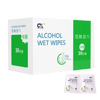 

30 Sheets Alcohol Wet Wipe Disposable Disinfection Prep Swap Pad Antiseptic Skin Cleaning Care Jewelry Mobile Phone Clean Wipe