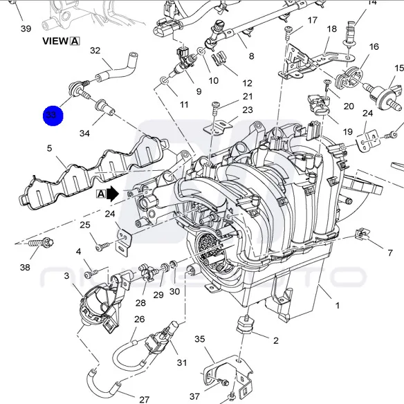 OE качественный односторонний обратный клапан впускного коллектора для Chevrolet Cruze