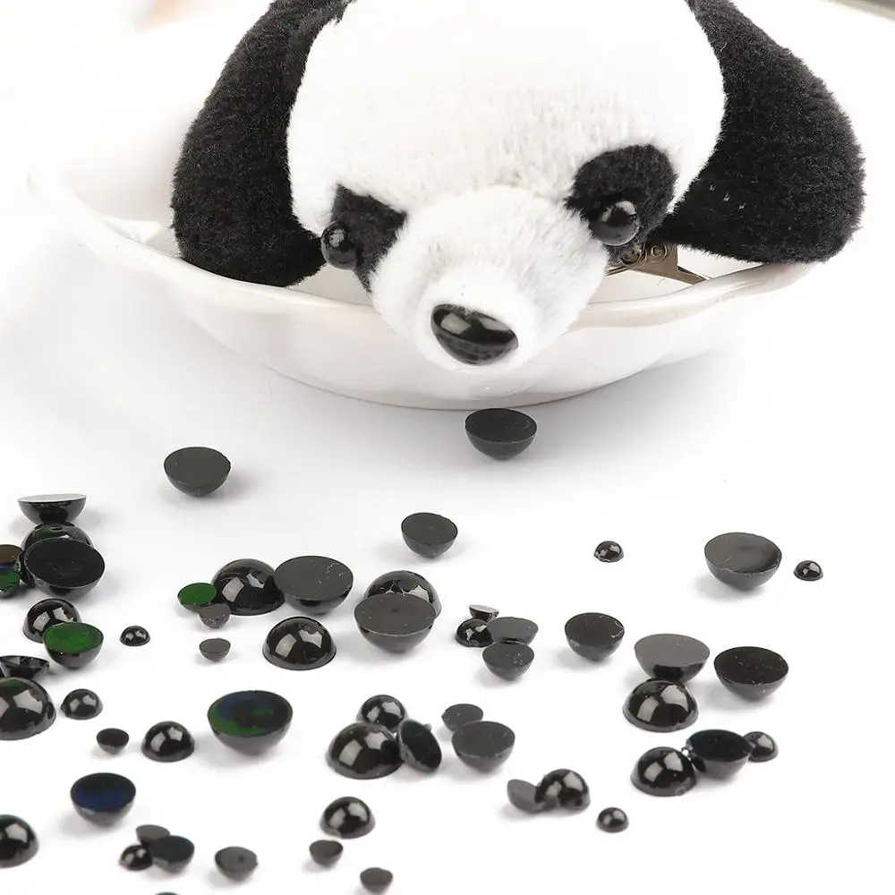 Plastic safety eyes Doll eyes Googly doll eyes Plastic toy eyes 3-8mm Black Plastic Safety Eyes For Bear Doll DIY Crafts
